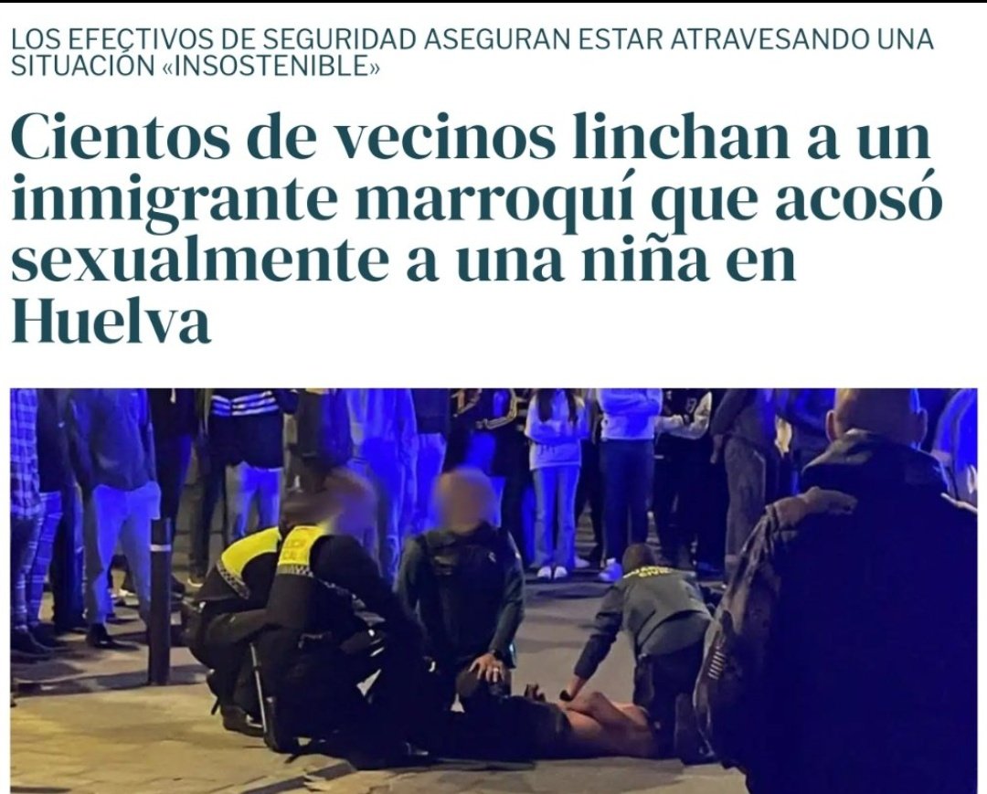 ... Cientos de vecinos linchan a un marroquí que acoso sexualmente a un niña en Huelva, si estás de acuerdo con esta reacción, RETUITEA...