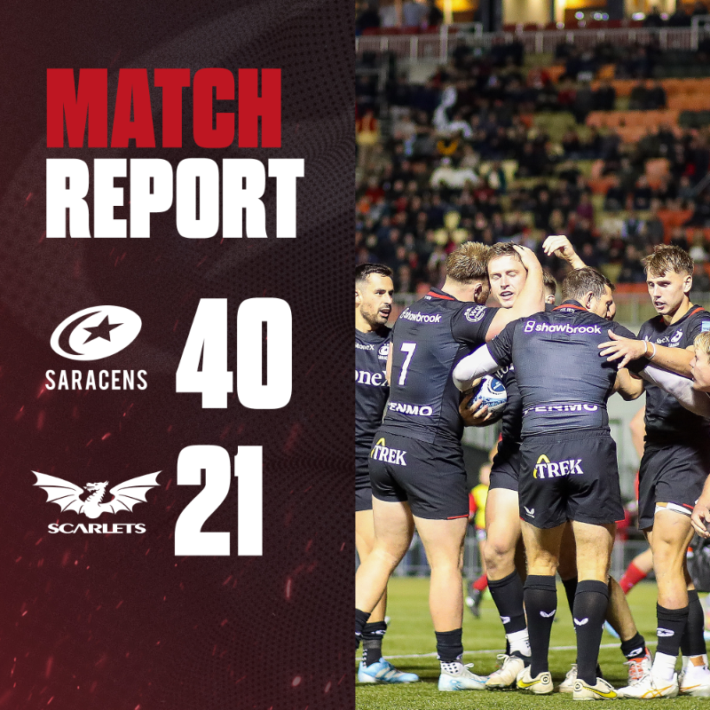 Saracens's tweet photo. 🗞 | Sarries prepare for #GallagherPrem opener with win over Scarlets.
Read our report 👇
#YourSaracens💫
#SARvSCA