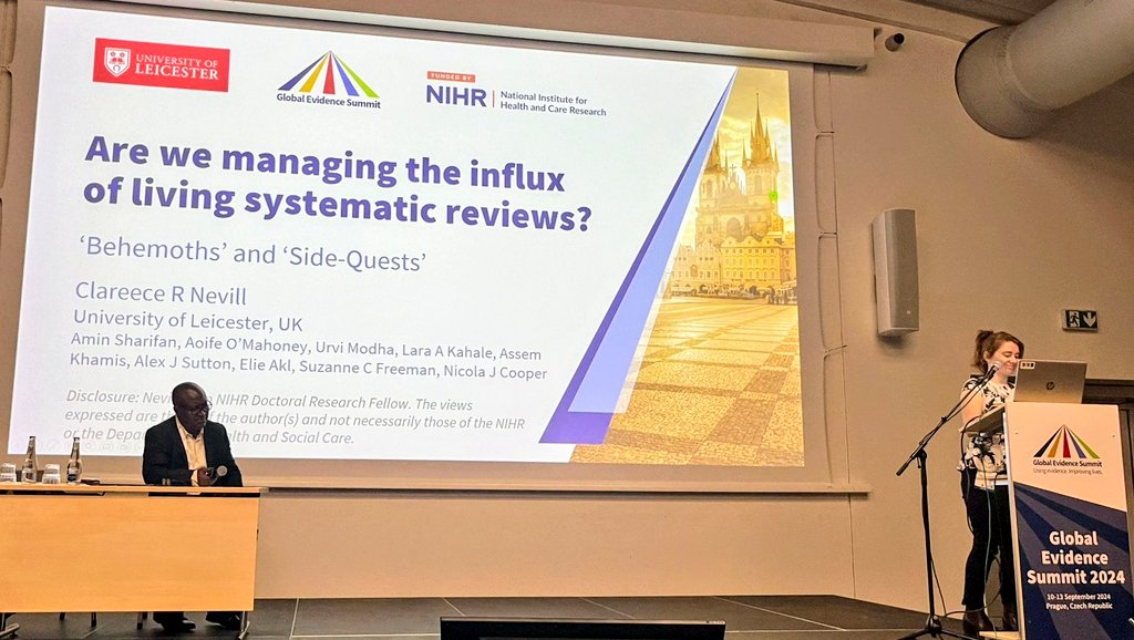 ClareeceNevill's tweet photo. Got to present at @GESummit this week as part of my @NIHRresearch doctoral research fellowship 🎉 #GES2024 https://t.co/16Khi6daad