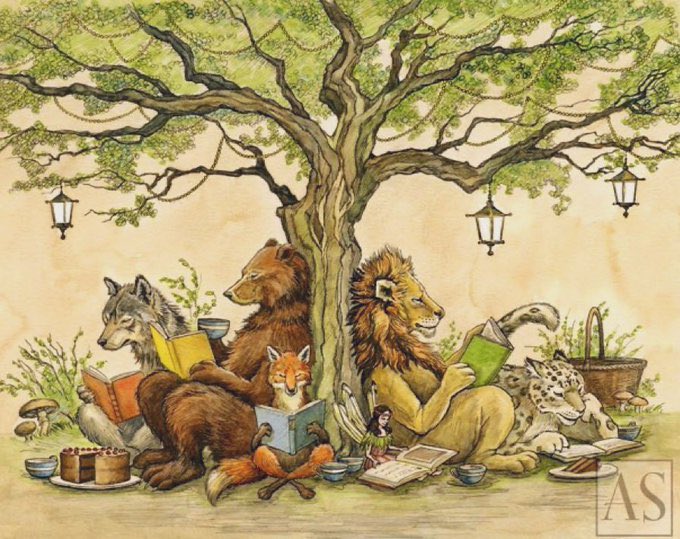 There is no surer foundation for a beautiful friendship than a mutual taste in literature.

~P.G. Wodehouse
art by Astrid Sheckels