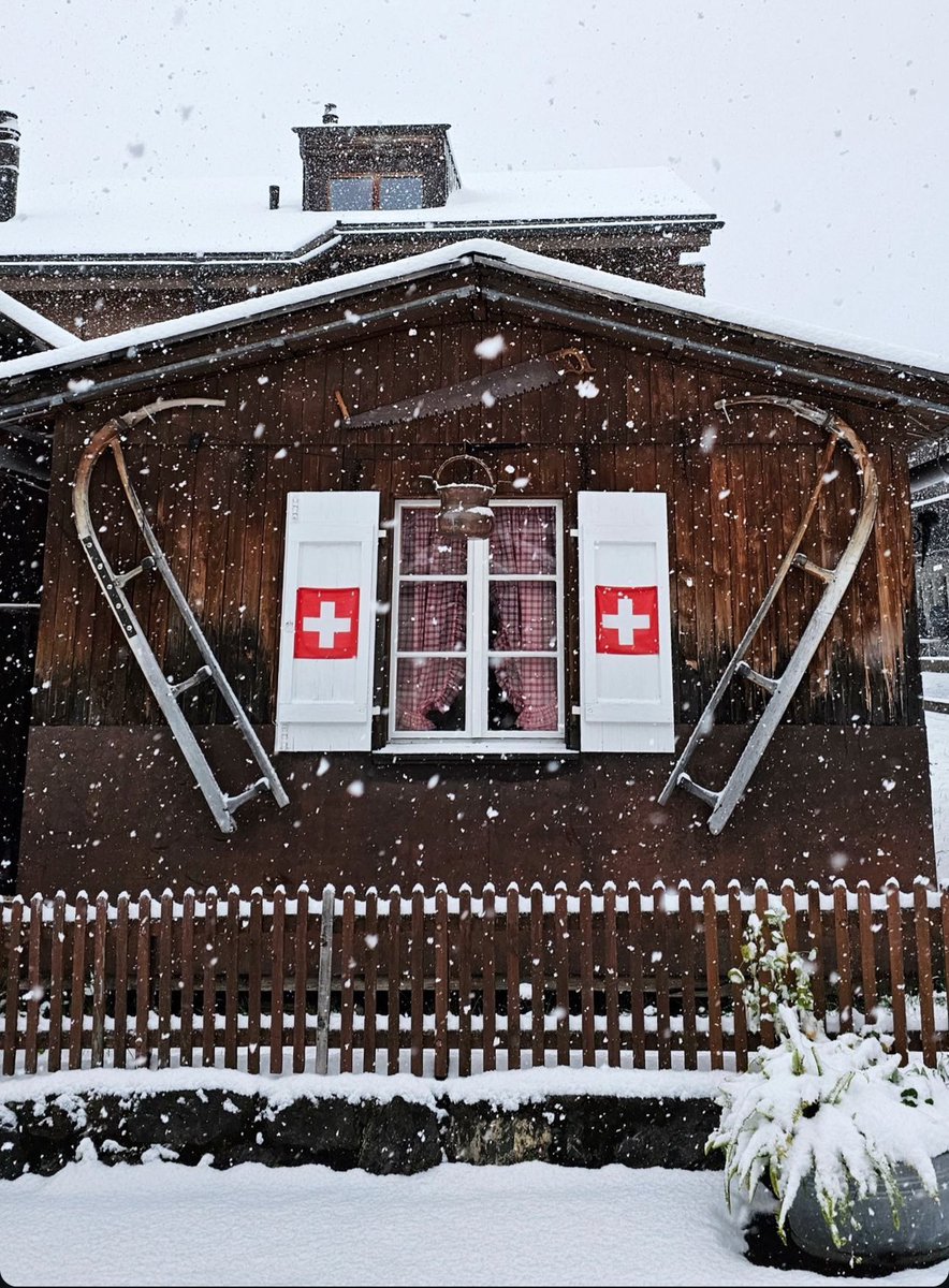 It snowed down to Mürren today ❄️❄️

#murren #mürren #jungfrauregion #swissalps #switzerland #snowhour