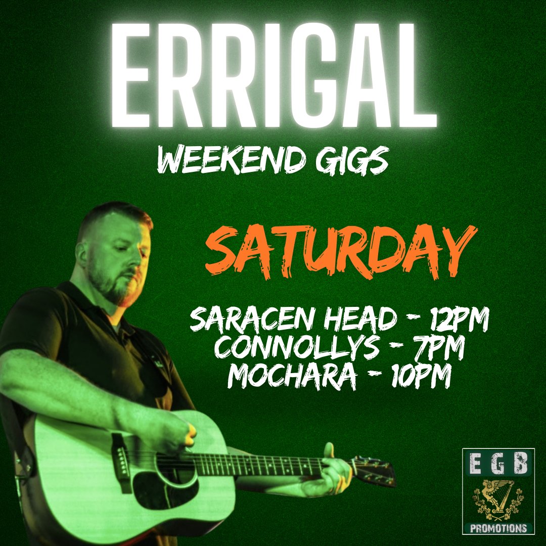Weekend Gigs 🍀 looking forward to seeing yous about troops and the Celtic are back. 🍀