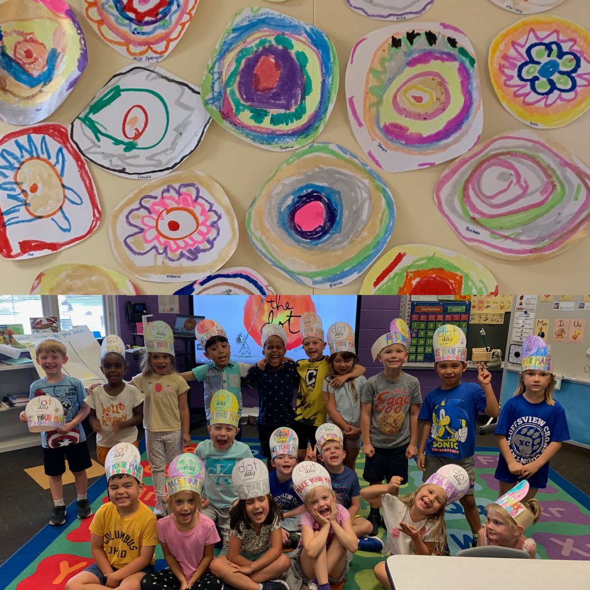 BluffsviewElem's tweet image. More dots!!! #itsworthit #createbravely #whatcanyoudowithjustadot @peterhreynolds @DotClubConnect
