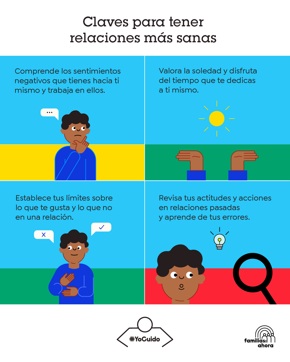 Entablar cualquier relación implica tener mucha más conciencia de nuestras acciones. Revisemos estas claves que nos ayudan a crear una mejor relación con nosotros mismos y con los demás 💪🏽.