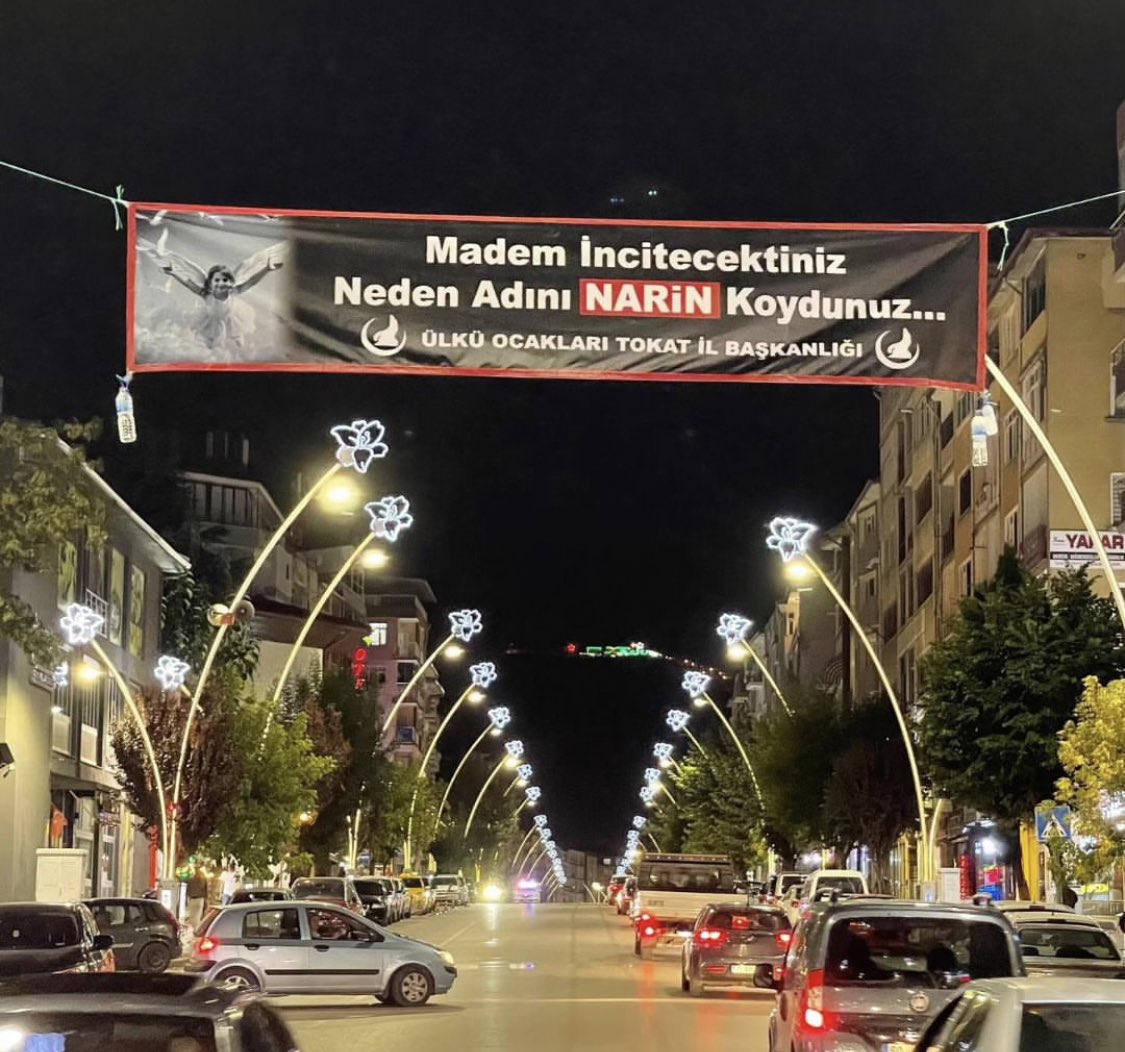 Madem incitecektiniz
Neden adını NARİN koydunuz..

▪️Tokat Ülkü Ocakları