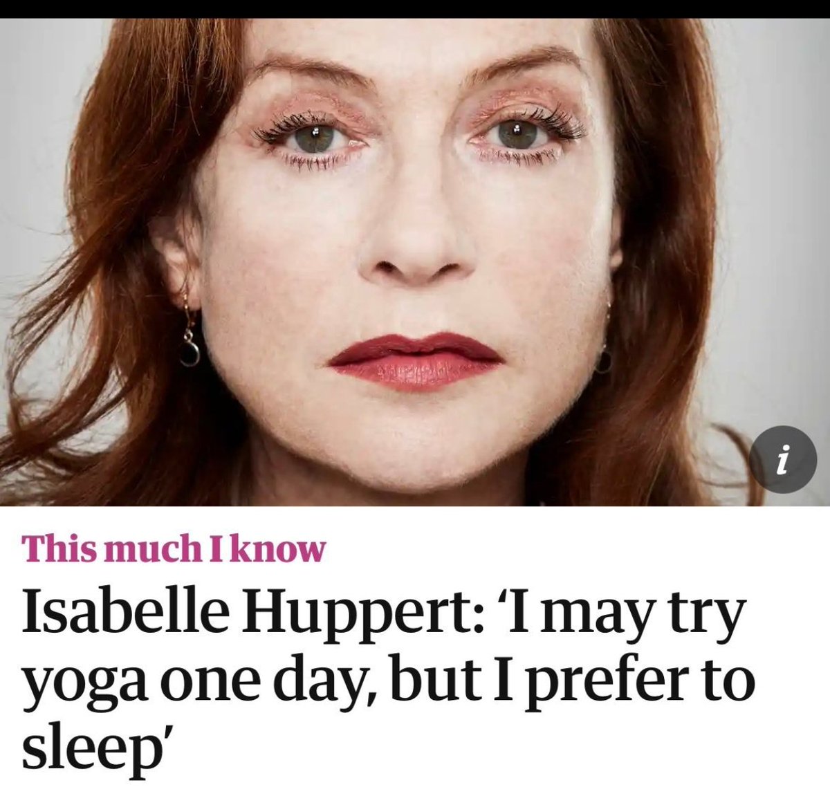 Talula_'s tweet image. Por favor, estamos tardando en hacer un #teamisabellehuppert