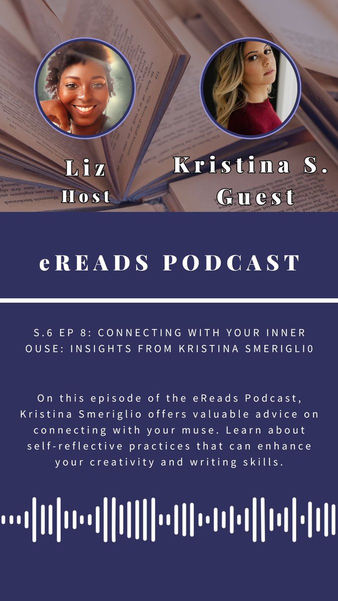 🌟 In the latest eReads episode, <a href="/kristysmeriglio/">Kristina Smeriglio</a> shares her insights on connecting with your inner muse. 🎙️✨ Discover self-reflective practices that can elevate your writing process! 

Tune in now! zencastr.com/z/Qdk4niA4

#eReadsPodcast #WritingCommunity #Inspiration