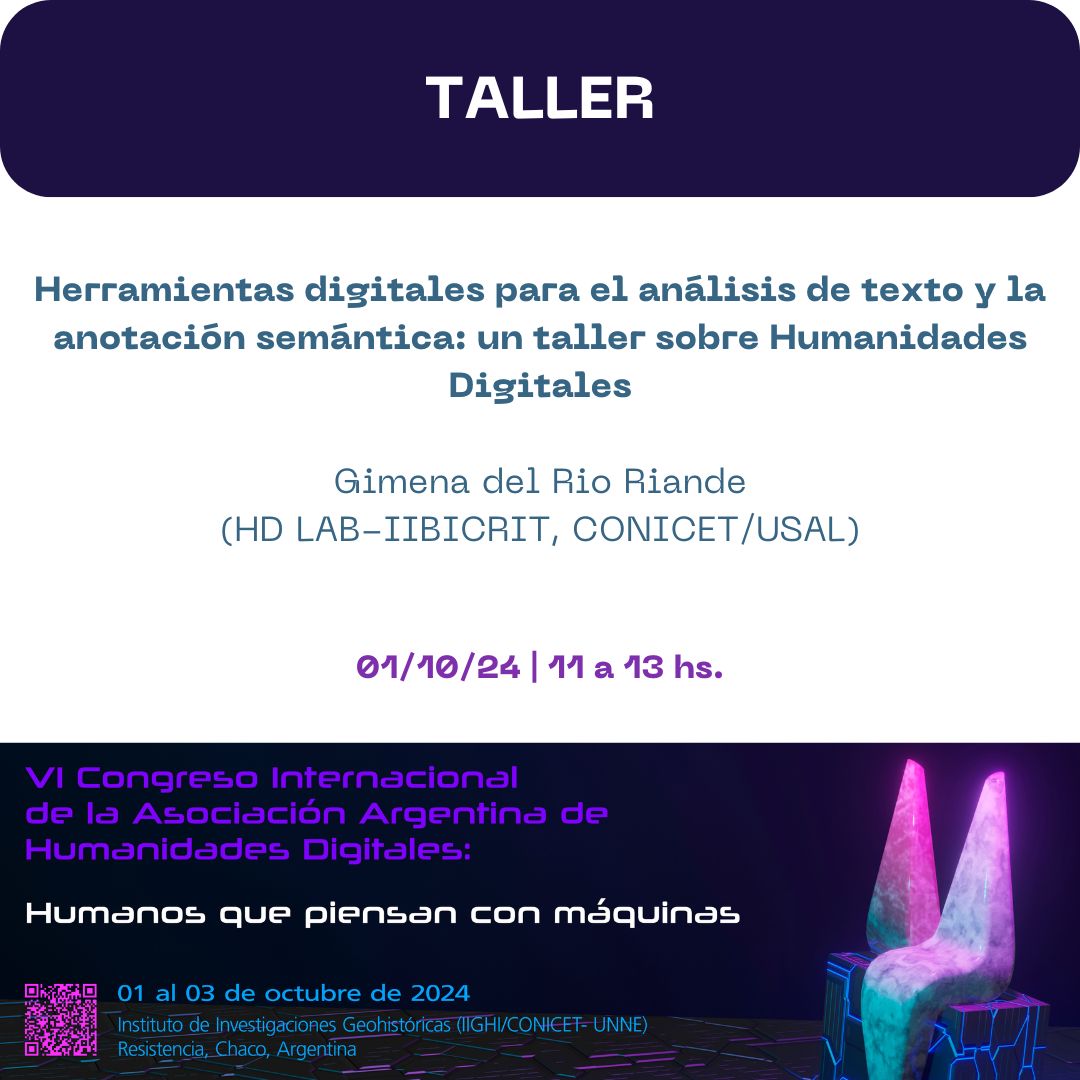 Asociación Argentina de Humanidades Digitales tweet media