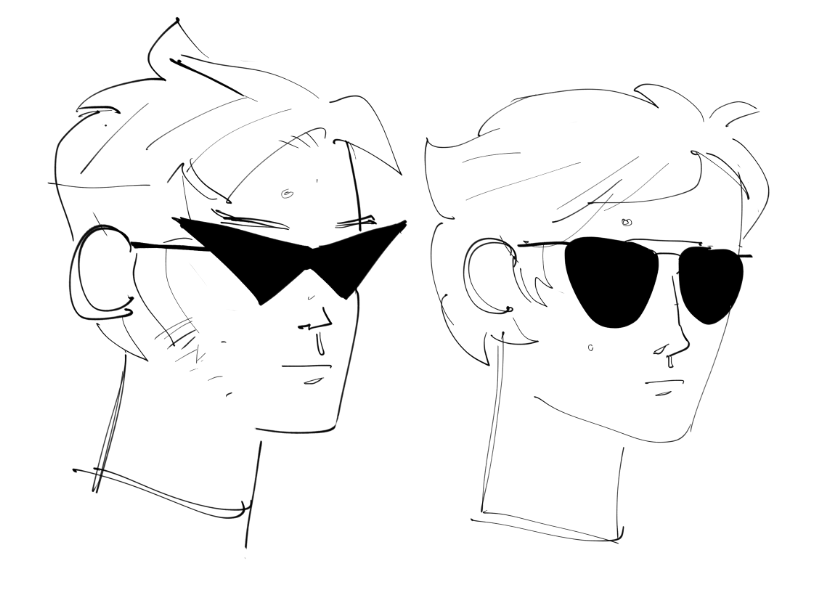 more faces. i like to draw faces. felt good about dirks hair in this one. he has corto maltese sideburns