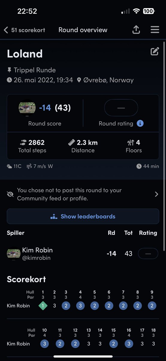 Going to my Old local course Where knuses to live, i have the Course record for the 18hole layout🔥 its from may 2022, will i be able to beat it tomorrow?

And yes i aced Hole 1, was only going to try the matla after i bought it and aced on my first throw with it😵‍💫 blind ace