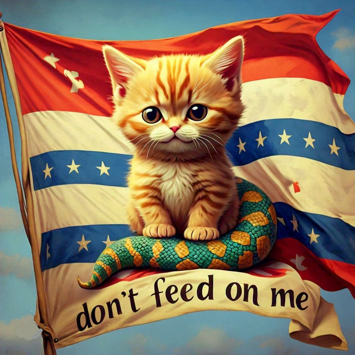 DefendDemLeague's tweet photo. May the mythical migrant kitten killers of Ohio pay for their terrible crimes! 🤣
#eatingthecats #UnfitForOffice #VoteHarrisWalz2024 https://t.co/mKqMst9mbW