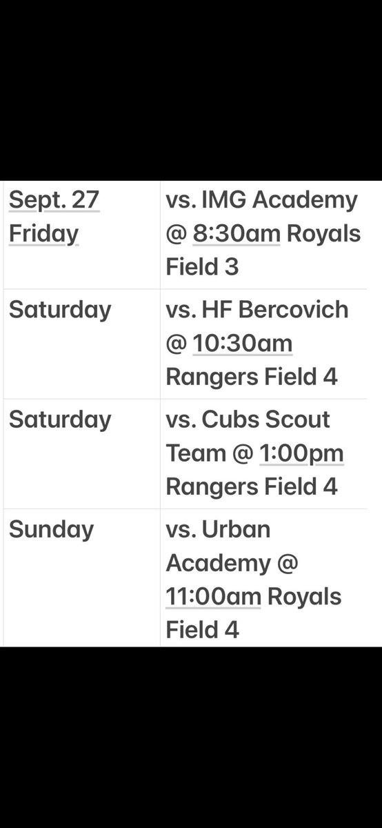 Aman Singh (@mramansingh2025) on Twitter photo My schedule, Sr. Fall Classic 2024 , Legacy 18U Black
<a href="/AZFallClassic/">AZ Fall Classic</a>
<a href="/StBonaventureA1/">St. Bonaventure Athletics</a>
<a href="/SportsForceBB/">SportsForce Baseball</a>
<a href="/Drew_Olla/">Andrew Olla</a>
<a href="/LegacyBBGroup/">Legacy Baseball Group</a>
<a href="/hardy03bsbl/">Steven Hardesty</a> My schedule, Sr. Fall Classic 2024 , Legacy 18U Black
<a href="/AZFallClassic/">AZ Fall Classic</a>
<a href="/StBonaventureA1/">St. Bonaventure Athletics</a>
<a href="/SportsForceBB/">SportsForce Baseball</a>
<a href="/Drew_Olla/">Andrew Olla</a>
<a href="/LegacyBBGroup/">Legacy Baseball Group</a>
<a href="/hardy03bsbl/">Steven Hardesty</a>