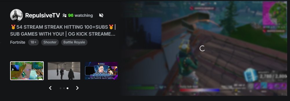 RepulsivesLive's tweet photo. 55 STREAMS IN A ROW HITTING 100+ SUBS TODAY ON @kick WHILE GETTING PUT ON THE NEW COOL ASS FEATURED PAGE & #1 FOR @FortniteGame 

Our community is coming for that record, trying to set an INSANE one on the platform! Much love to everyone that shows up daily and plays/hangouts in our supporter games while also continuing this HUGE streak! I have a surprise for you guys once October hits!

Couple more streams until our Birthday Stream then we leave for vacation for a week! First time going to the beach in 17 years, thank you all for making that possible💚