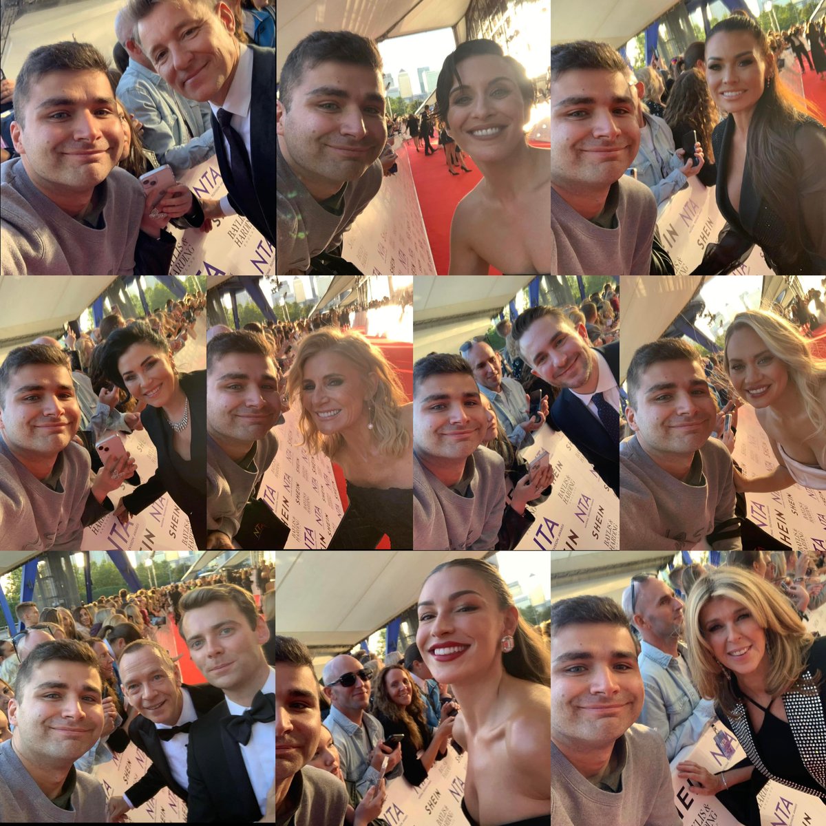 ted_1999_'s tweet photo. Me on the #NTA red carpet Wednesday night with #BenShepard #VickyMcClure #JessWright #JessieWallace #MichelleCollins #TonyClay #KimberlyWyatt #AdamWoodyatt #ZaraMcDermott #ThomasLaw #KateGarraway @OfficialNTAs https://t.co/ytqJurp3Ee