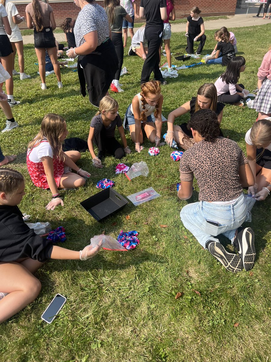 Over 50 of our students stayed after today to tie-dye shirts to wear for spirit week next week. Thanks to Mrs. Preisch for setting up this fun opportunity for our students!