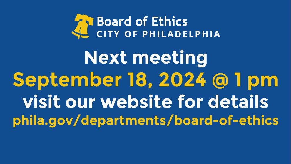 We are back for our September Public Board Meeting this upcoming Wednesday, 9/18 on the 18th Floor of OPB @ 1pm.  You can attend in-person or via Zoom.  Meeting &amp; login info is with our agenda: ethics.pub/agenda