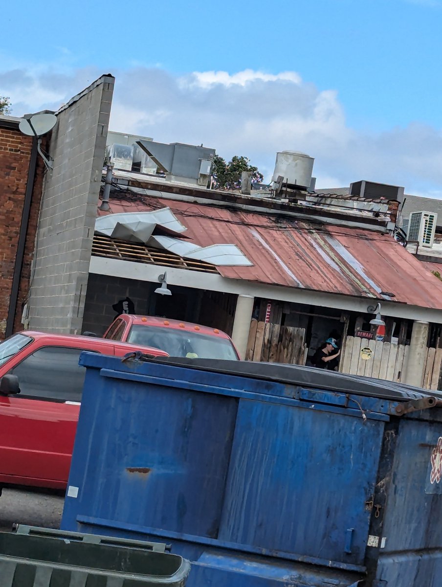 Wind damage on the back side of <a href="/oldblackbear/">Old Black Bear</a> CC <a href="/NWSHuntsville/">NWS Huntsville</a>