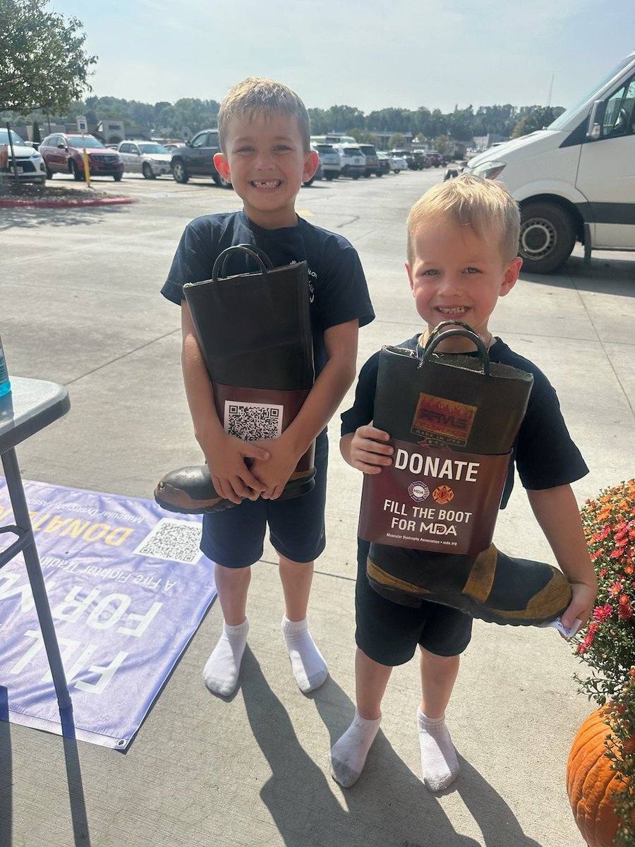 When our <a href="/OmahaFire385/">Omaha Fire Fighters</a> firefighters bring their family to #FillTheBoot for <a href="/MDAorg/">Muscular Dystrophy Association</a> this weekend, our community literally Fills Their Boots!!!  A huge THANK YOU Omaha for all of your support.  Still have tomorrow morning to see us at <a href="/HyVee/">Hy-Vee</a>.