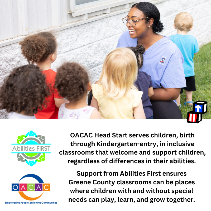 OzarksOACAC's tweet image. OACAC Head Start serves children in inclusive classrooms. Support from Abilities First ensures Greene County classrooms can be places where children with and without special needs can play, learn, and grow together. #GetAHeadStart #CommunityAction
