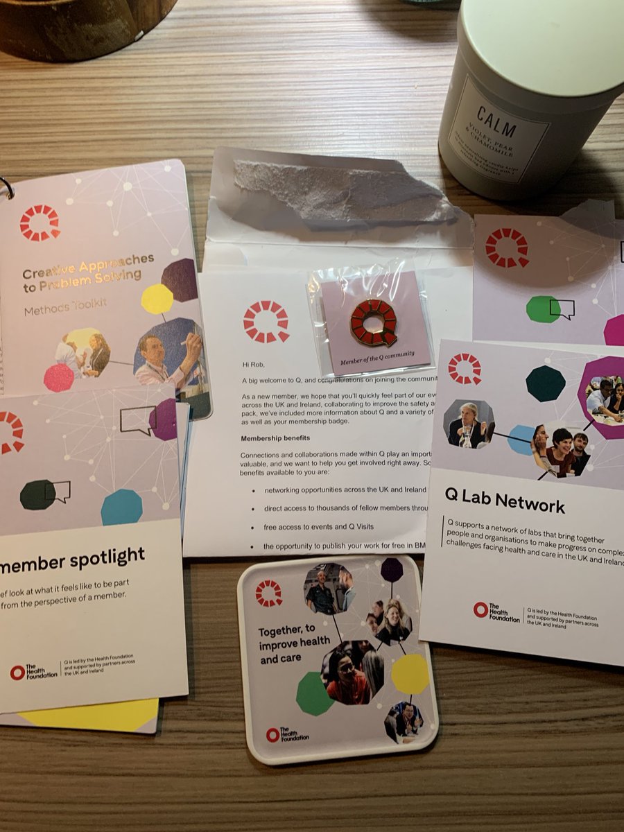 Grateful and hopeful to be a new Q Community Member and receiving this pack today. Thank you <a href="/MatthewMezey/">Matthew Kalman Mezey</a> for your support and <a href="/PennyPereira1/">Penny Pereira</a> for letting me in! 
Looking forward to networking with my fellow Q Members and making a difference to <a href="/CDDFTNHS/">County Durham and Darlington NHS Foundation Trust</a>…💪🏻