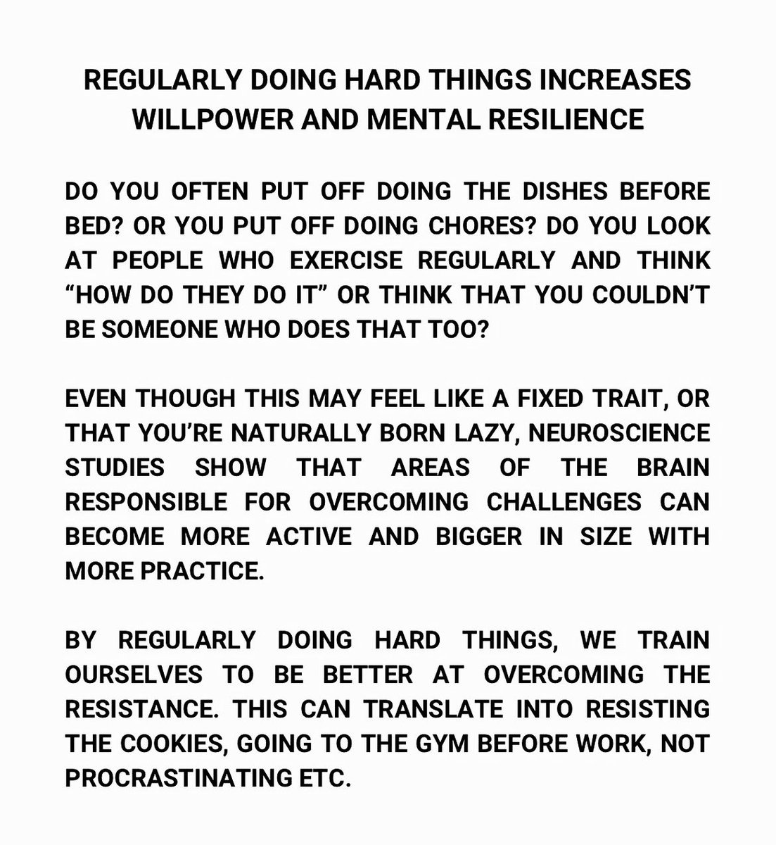 readswithravi's tweet image. “Regularly doing hard things increases your willpower and mental resilience.”

— Nicole Vignola