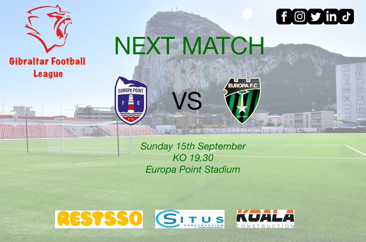 EuropaFC's tweet photo. Game at Europa Point Stadium. https://t.co/WfSY9NInRH