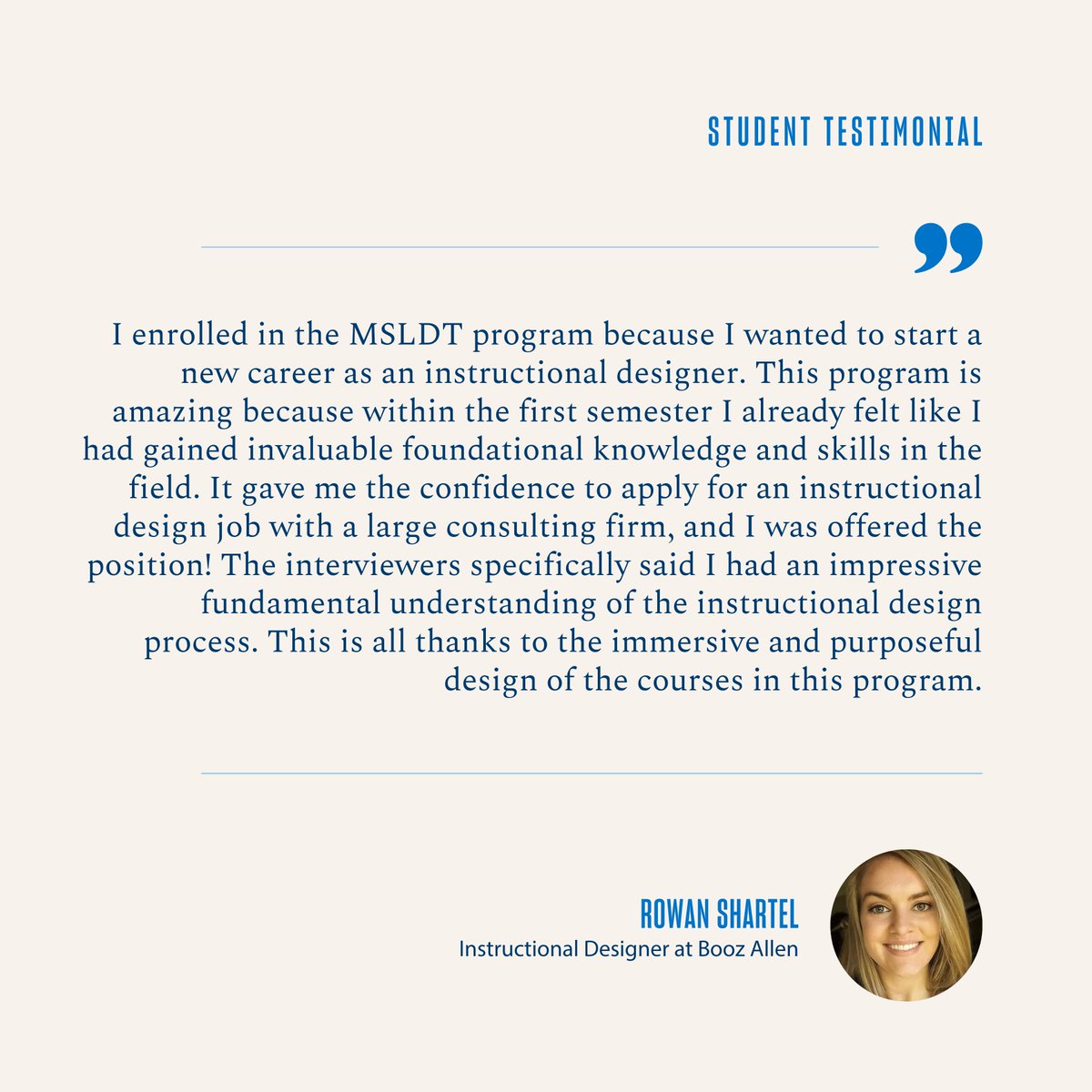 USD_MSLDT's tweet photo. Starting a graduate program is a big decision, but one that can have big payoffs! Our LDT graduates have found that this program has helped them to advance their careers. 🎓 If you are ready to start your MS-LDT program, connect with our team today! https://t.co/QQAr4QmQhA https://t.co/CNLYitVQP7