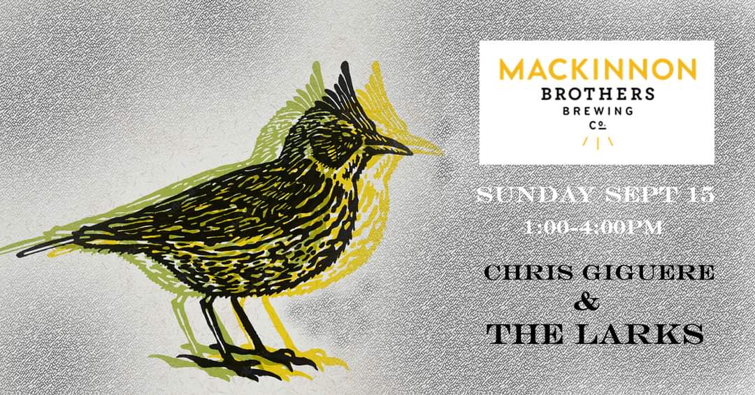 Playing live this Sunday Sept 15, 1-4pm <a href="/MacKinnonBrew/">MacKinnon Brothers Brewing Co</a> . Forecast looks fabulous. #outdoor #livemusic #ygk