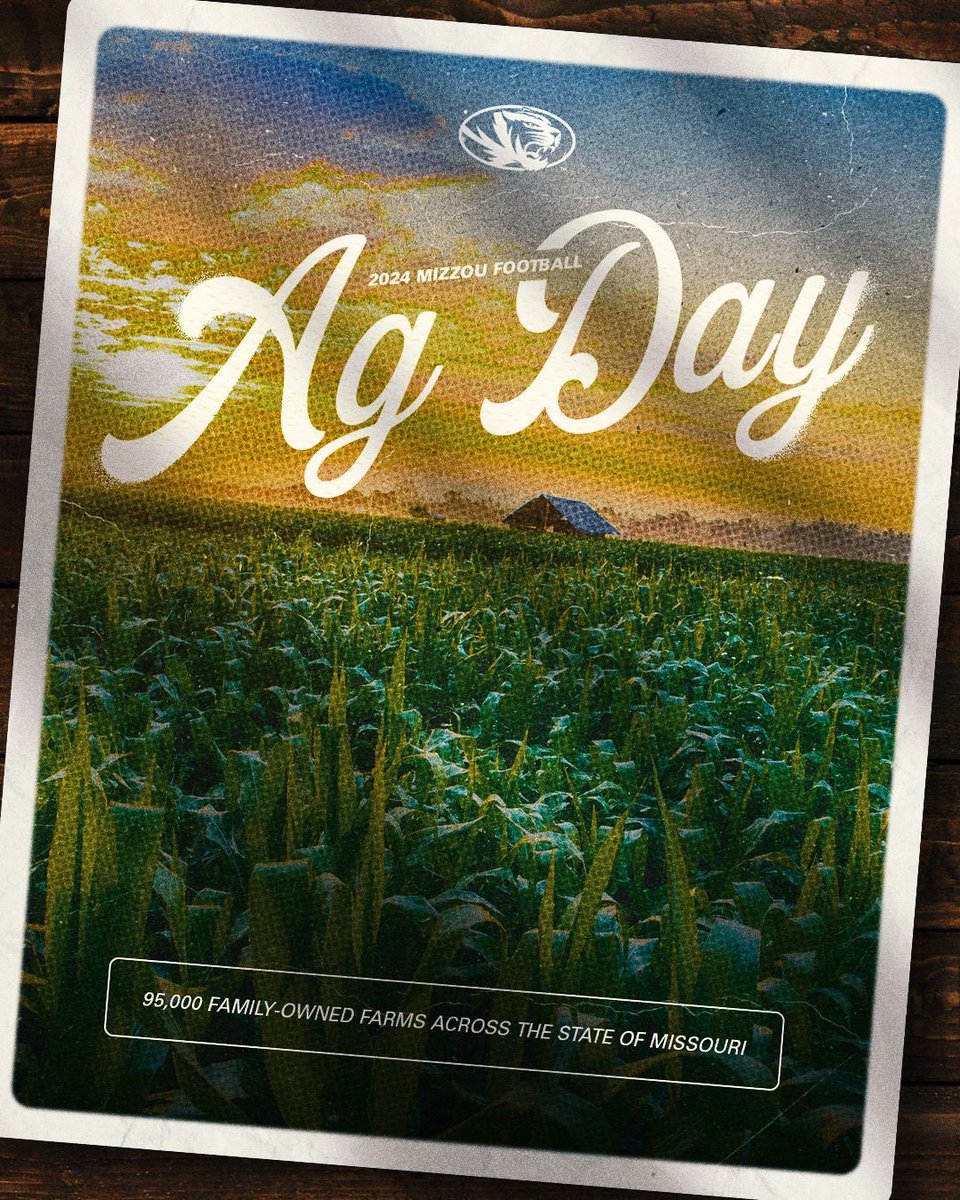This one's for all the family farms. Show up and show out for the Ag Appreciation Game. 🏈 #MIZ #ETT @mizzouathletics @mizzoufootball

📆 September 21st
🏟️Memorial Stadium