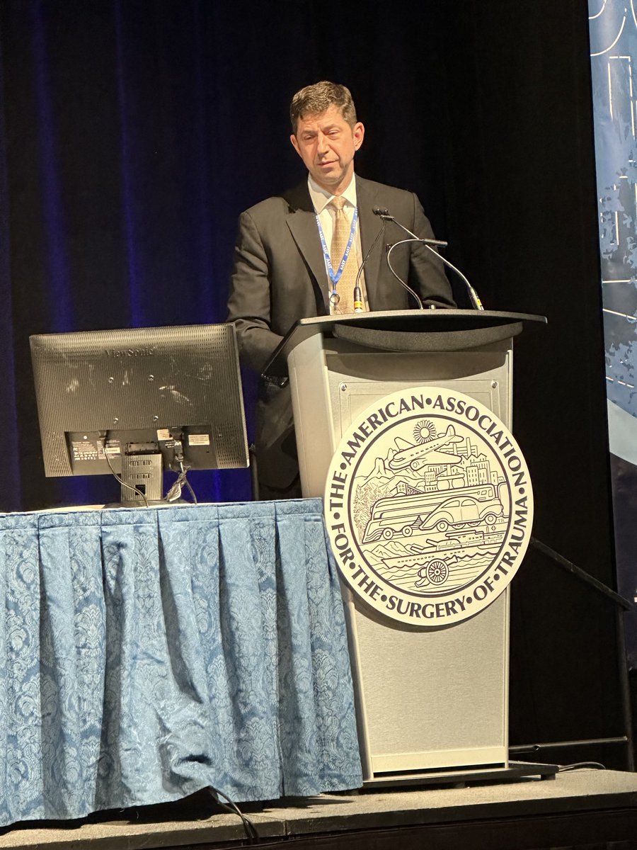 theduncmaster's tweet photo. ⁦@BonezNQuality⁩ giving an informative talk on trauma volume &amp; fracture fixation at trauma center level.⁦@traumadoctors⁩ ⁦@traumadoctorsam⁩ #AAST2024 https://t.co/1i4MHqmPDd