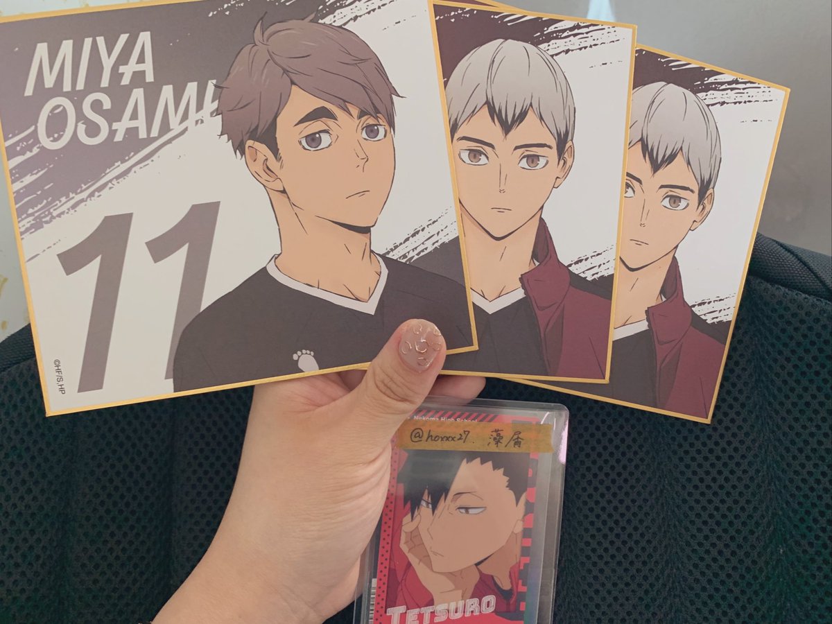 hoxxx27's tweet photo. 【交換】ハイキュー アニメ10周年記念展 全感覚EXHIBITION ハイキュー展 ミニ色紙

譲）北、宮治

求）黒尾

＊郵送交換のみ

ピンポイントなため大変難しいとは思いますが、検索からもお気軽にお声がけください☺︎ https://t.co/5C2ylxHWMc