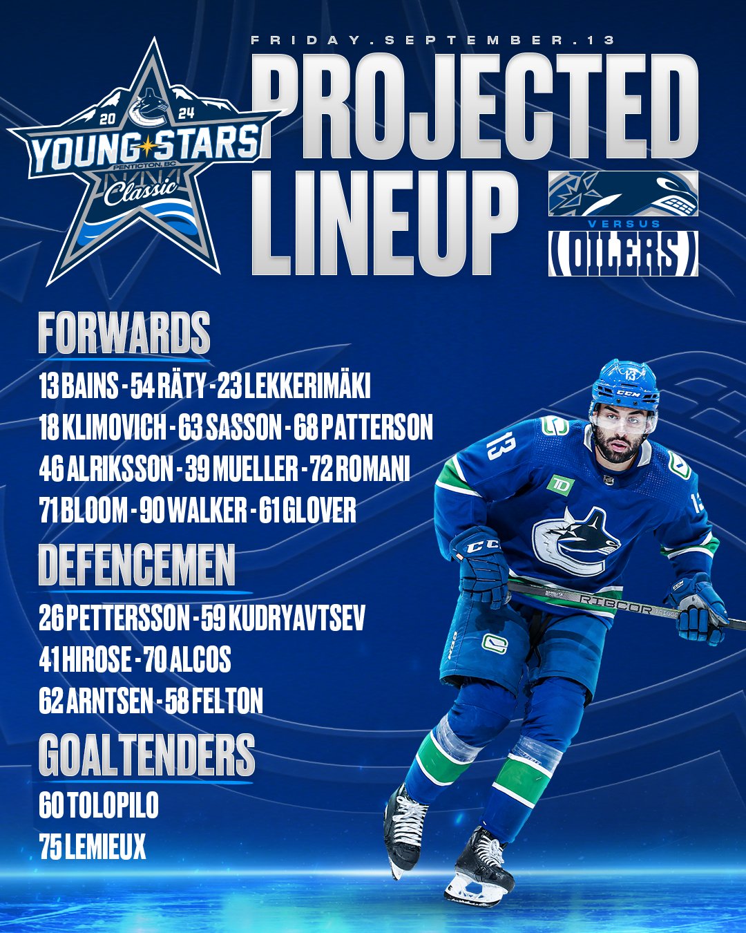 Vancouver Canucks on X Game one squad Stream live on https t PNzetBCF8x https t Ksc8IYsEHS X