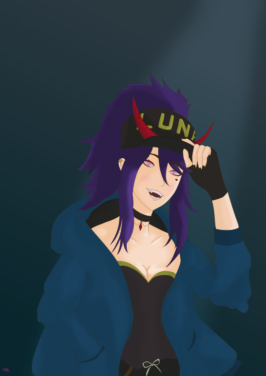 Our  favourite dark elf queen
<a href="/LilLunaChu/">Luna Chu 🌙💜 VGEN COMMS OPEN✨</a>
fanart in a rapper form Feel free to follow her at twitch.tv/luna_chuuu
#digitalarts #digitalartists #vtuber