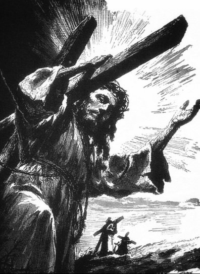Choose not the cross for the coming week, For that is more than He bids thee seek. Bend not thine arms for tomorrow's load; Thou may'st leave that to thy gracious God. Daily only He said to thee, 

"Take up thy cross and follow Me."