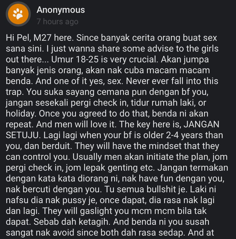 pelisahh's tweet photo. betul ni. dengar lah nasihat brader ni adik2. https://t.co/UxJHVBUwxO