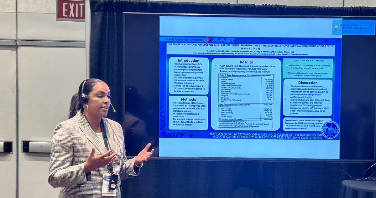 Ashley Williams, M.D. (@awilliams_md) on Twitter photo <a href="/acsTrauma/">The ACS Committee on Trauma</a>’s Trauma-Informed Care Curriculum Pilot data was presented at #AAST2024 TIC coming to an ATLS course near you! Such exciting work. Trauma-informed care training for all! Loading…. <a href="/RandiSmithMD/">Randi Smith</a> <a href="/rochelleami9/">Rochelle A. Dicker</a> <a href="/traumadoctors/">AAST</a> <a href="/acsTrauma/">The ACS Committee on Trauma</a>’s Trauma-Informed Care Curriculum Pilot data was presented at #AAST2024 TIC coming to an ATLS course near you! Such exciting work. Trauma-informed care training for all! Loading…. <a href="/RandiSmithMD/">Randi Smith</a> <a href="/rochelleami9/">Rochelle A. Dicker</a> <a href="/traumadoctors/">AAST</a>
