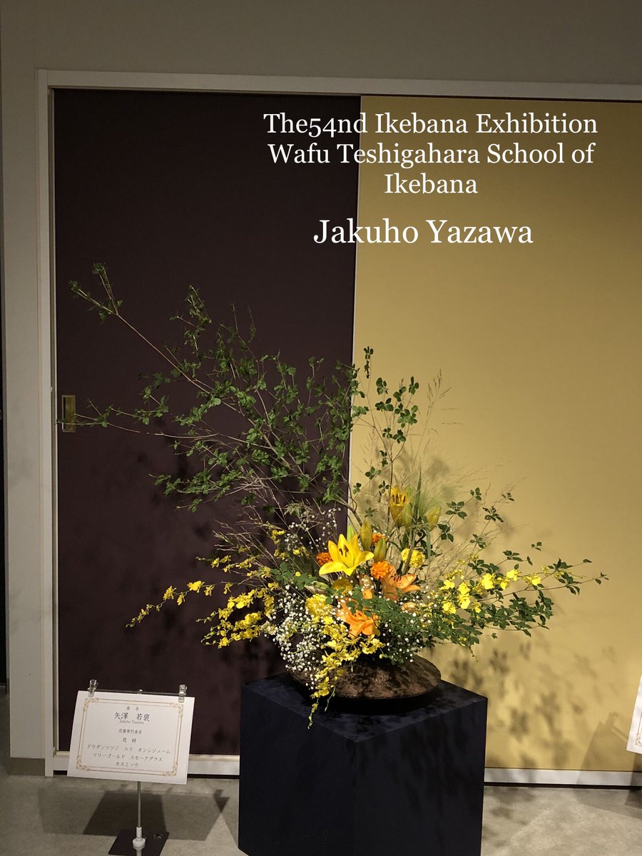 ikebana_wafukai's tweet photo. 勅使河原和風会
第54回本部中央いけ花展作品✨
#ikebana #wafu #setagaya
#sakurashimmachi #老人ホーム
#triallesson #いけばな #桜新町 #体験教室 #お稽古 #サザエさん #湘南乃風 #勅使河原和風会第54回本部中央いけ花展 https://t.co/Gcg5WWnW82