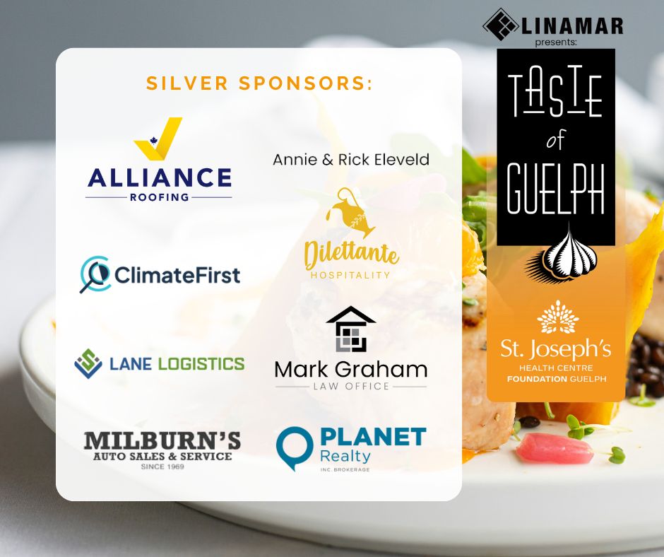 We are truly thankful to all of our #TasteOfGuelph 2024 Silver Sponsors!

Their contribution, along with that of our other fantastic sponsors, will enable us to purchase new medication carts essential for enhancing patient care at <a href="/STJOESGUELPH/">St. Joseph's Health Centre & Foundation Guelph</a>.
