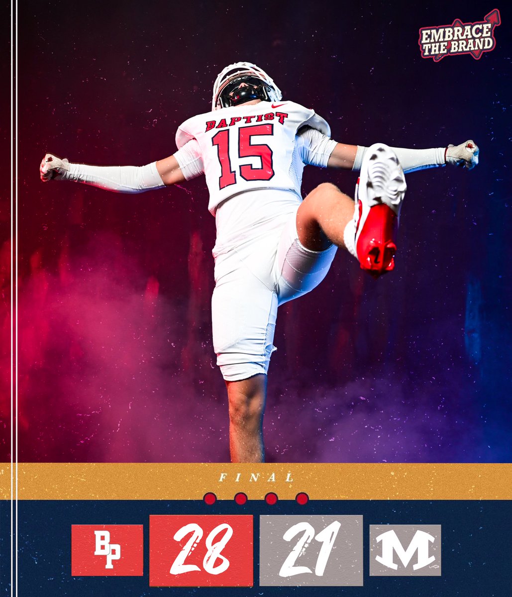 BaptistPrep_FB's tweet photo. Down goes a top 10 team!!!!! Stocks rising ๐
Eagles have won 5 of the last 7 at homeโฆ #FUNnGUN #EaglesRising https://t.co/mt1VH3ptGK