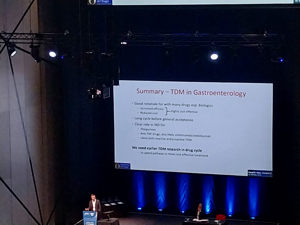 ANZIBDC's tweet image. Great talk by Prof Murray Barclay on therapeutic drug monitoring in gastroenterology. Looking forward to your ongoing work and research with the consortium in this area.