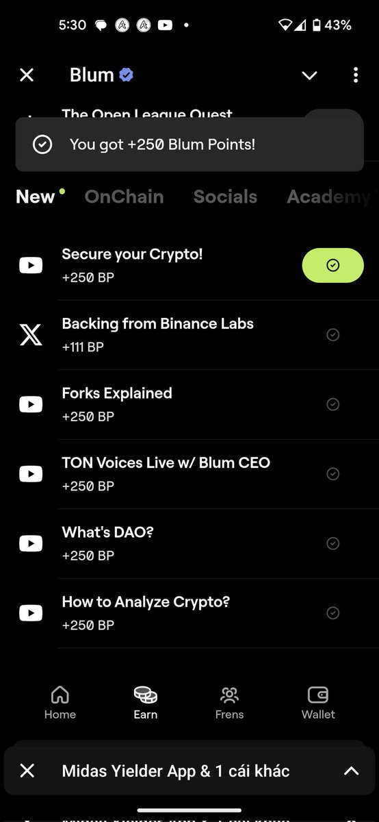 MoneyFinal_com's tweet photo. #Blum Daily VIDEO Code 13 Tháng 9 🗓️
Nhiệm vụ mới đã có! Bảo mật crypto của bạn và nhận phần thưởng! 🎁

🎥 Bảo mật Crypto của bạn❗️

☑️ CODE: BEST PROJECT EVER
🎁 Nhận ngay: 250 BP

Chơi ngay 🎮 https://t.co/0Dc24wsfFf

👉 Theo dõi tôi tại @MoneyFinal_com 📲
Tham gia nhóm https://t.co/qvxyQ6ObKl để cập nhật thông tin mới nhất! 🔗

📢 Tránh các chương trình đào coin từ bên thứ ba—hãy bảo vệ mình khỏi lừa đảo! 🚫

#MoneyFinal #Airdrop #Taptoearn #Blum #CryptoTasks
$blum $not $dogs