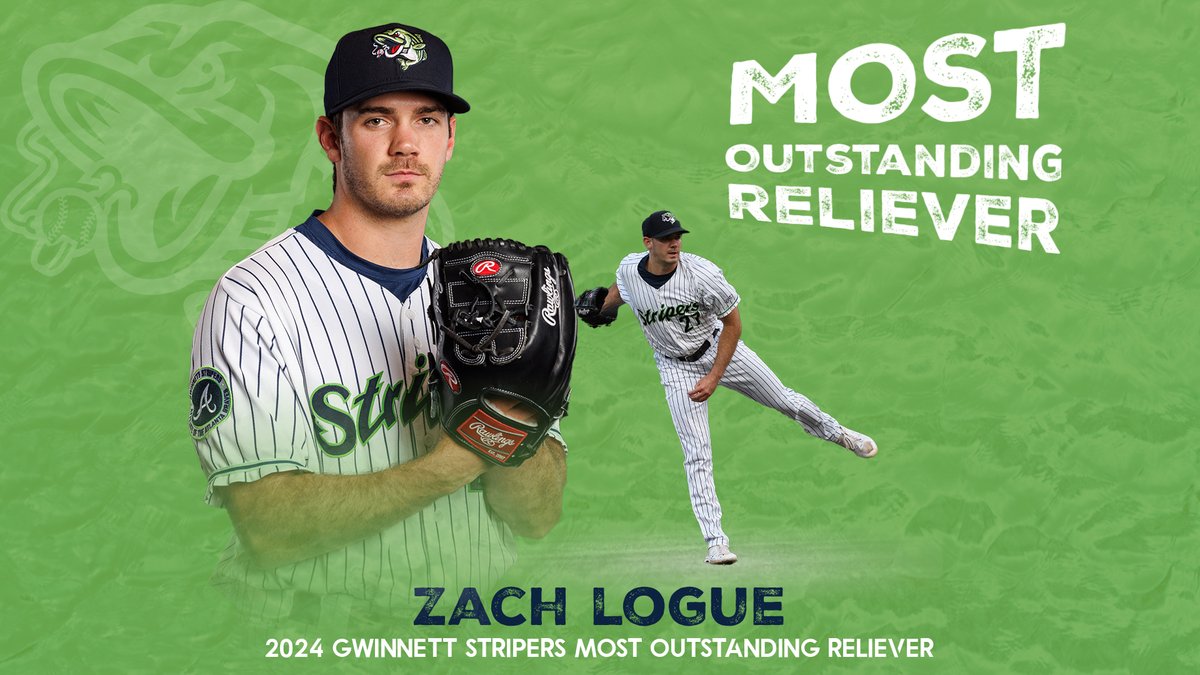 Please join us in congratulating Zach Logue on being named as the 2024 Gwinnett Stripers Most Outstanding Reliever!