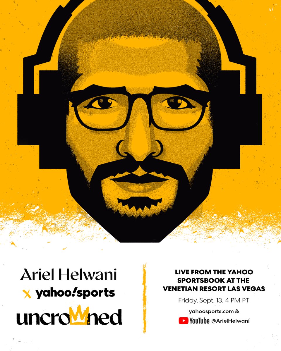 Yahoo Sports (@yahoosports) on Twitter photo The Uncrowned Era has arrived 👑
The #ArielHelwani show is live from the <a href="/VenetianVegas/">The Venetian Resort Las Vegas</a> NOW 🎙️
Link: yhoo.it/3Tp5TIH The Uncrowned Era has arrived 👑
The #ArielHelwani show is live from the <a href="/VenetianVegas/">The Venetian Resort Las Vegas</a> NOW 🎙️
Link: yhoo.it/3Tp5TIH