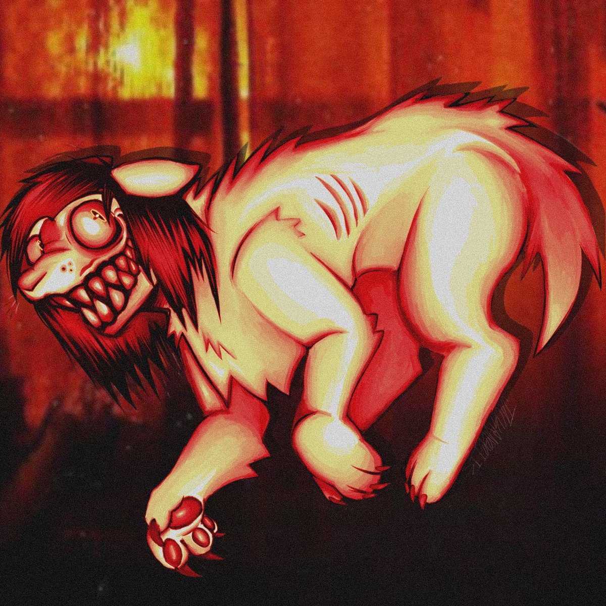 She smile on my dog till i creepy my pasta all over the place #creepypasta # smiledog #art, image size:1200x1200