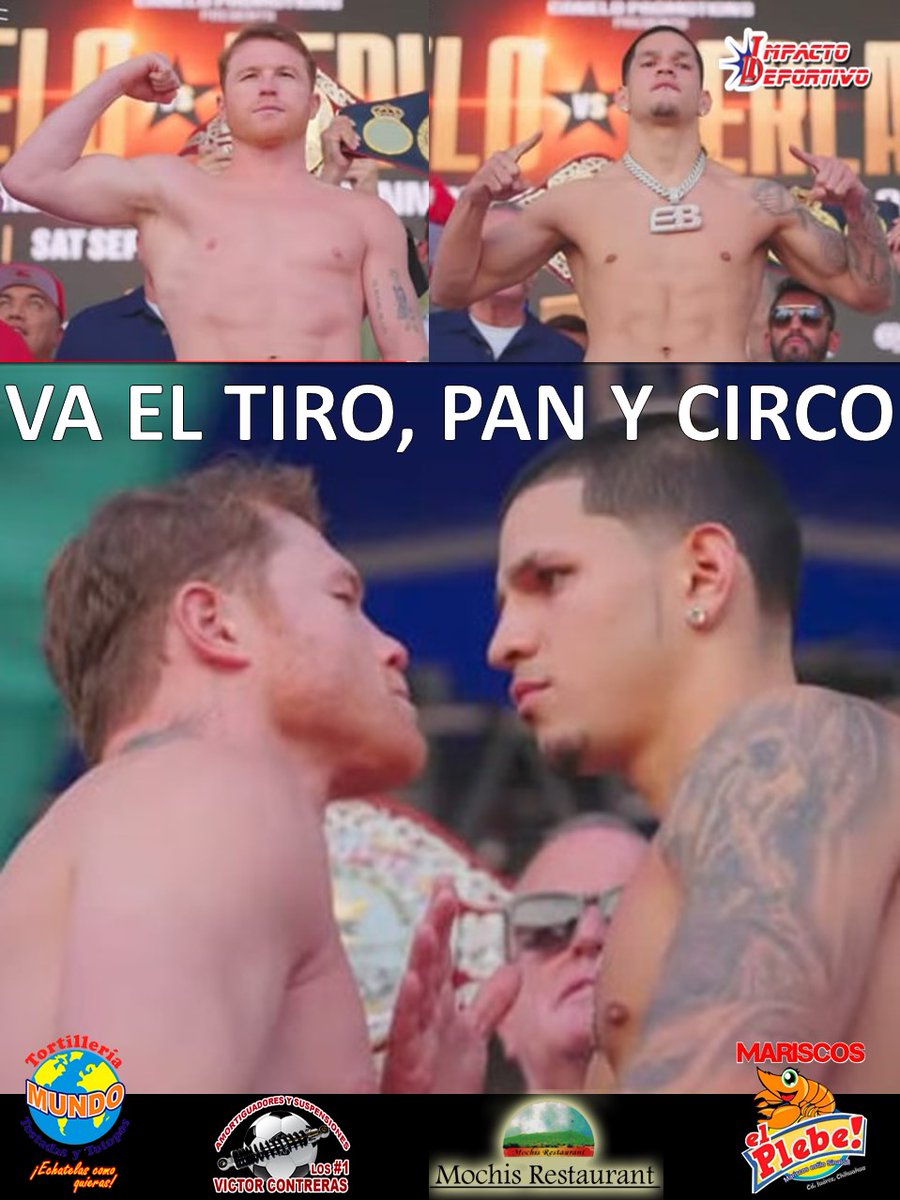 MarioCalixtoS's tweet photo. CANELO Y BERLANGA CRUZAN LA BÁSCULA
¿HABRÁ PELEA DE VERDAD O SERÁ UN CIRCO? https://t.co/4t43wsiU6u https://t.co/39Y9NfFYNV