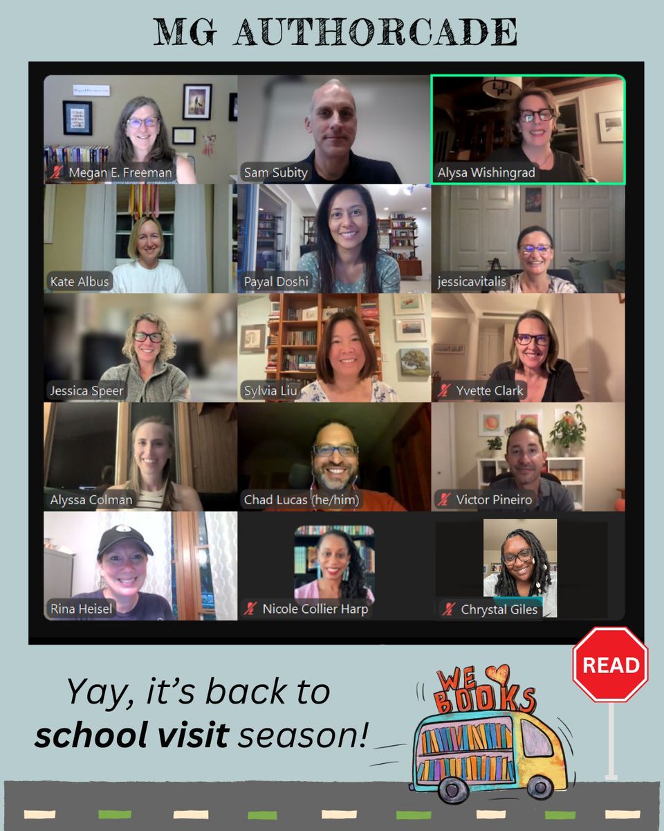 Welcome back to school from all the authors of Middle Grade Authorcade! We can't wait to visit your classes this school year and talk to your students about reading and writing!  

Be sure to watch for our next free virtual visit giveaway right here on Oct 6!!