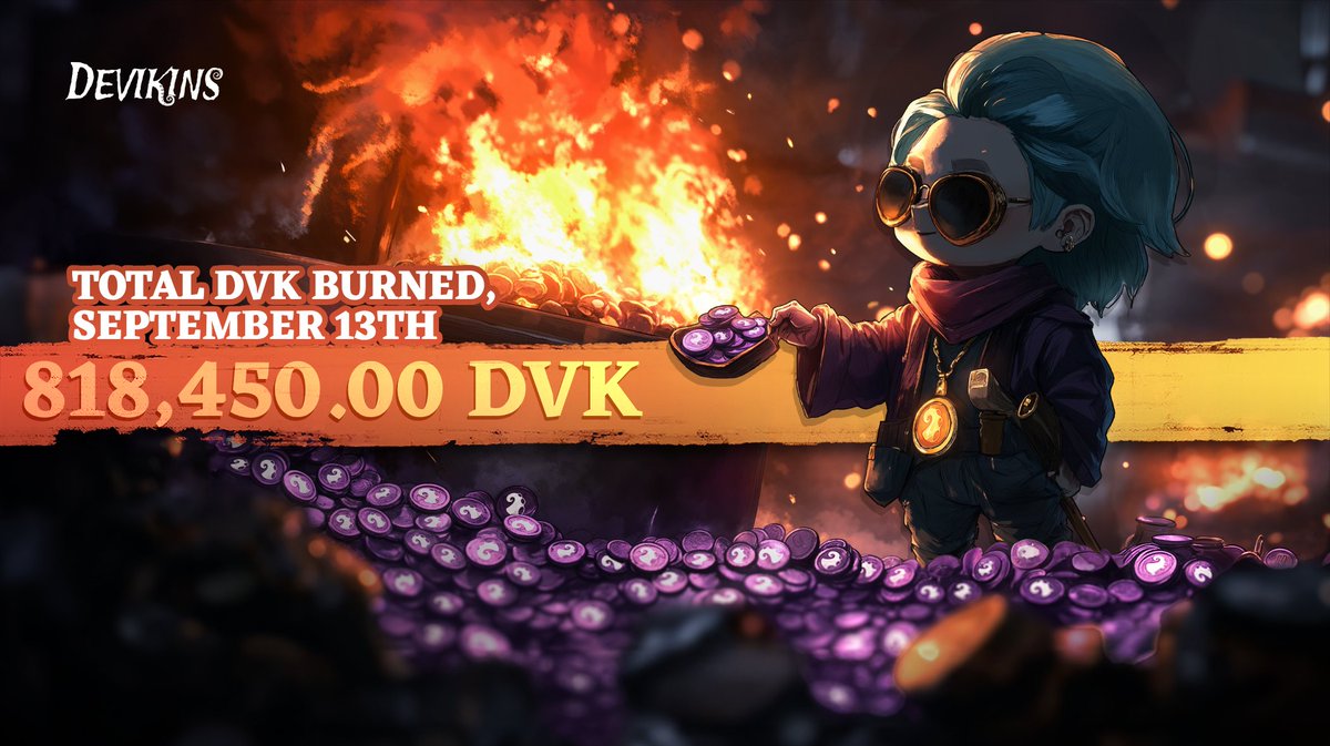 devikins_game's tweet photo. Hello, Devicitizens!  We just burned some #DVK received in the game!  #cryptocurrency #CryptoGaming https://t.co/DCLWKOcDRe