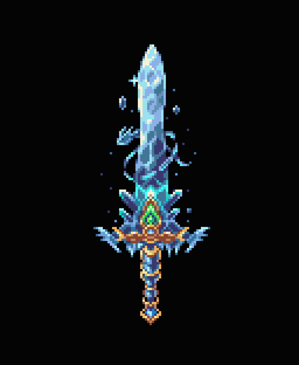 PixelArtJourney's tweet photo. Ice Sword 🧊 #pixelart 

#swordtember #swordtember2024 https://t.co/TZnaHlM6Bw