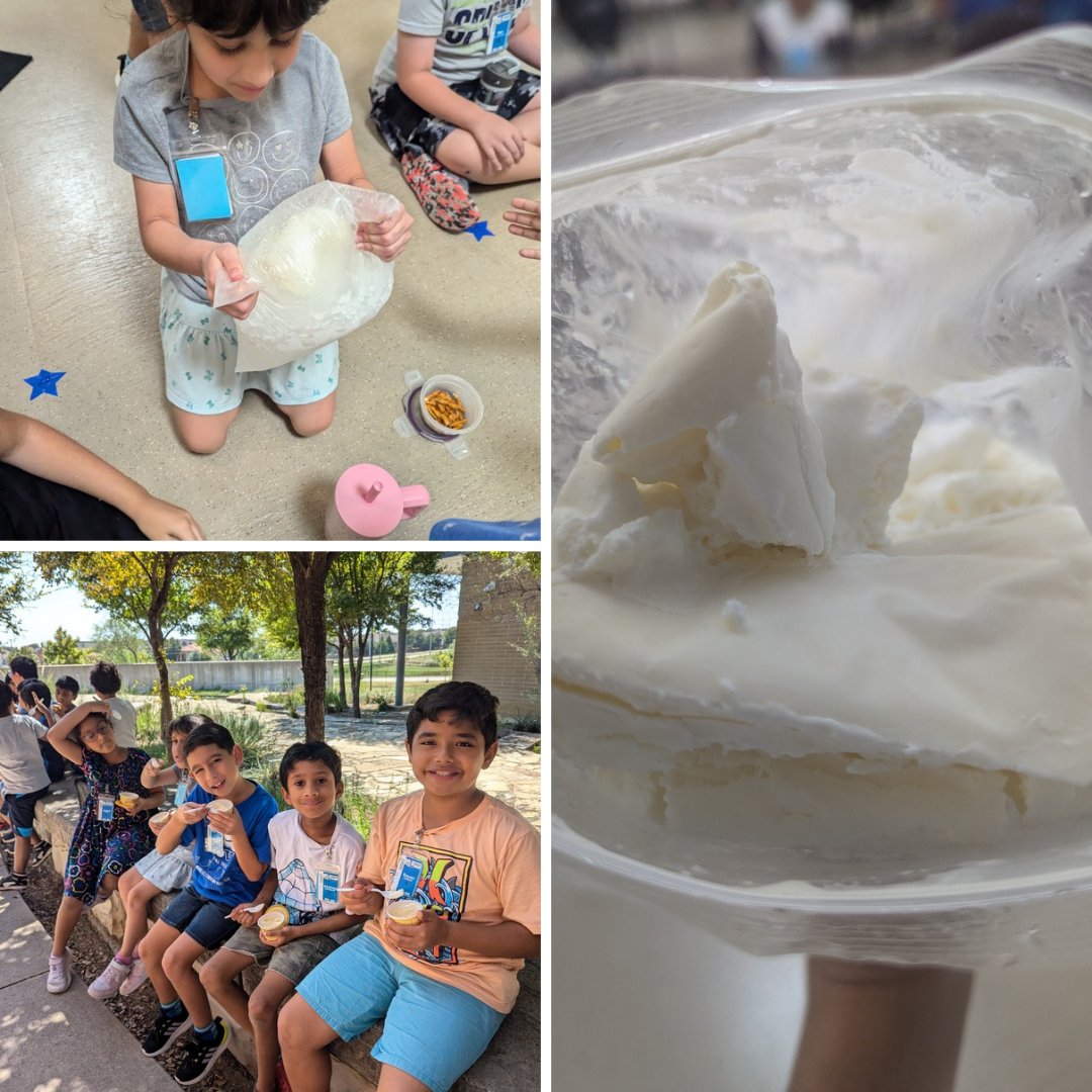 Ruby__Bryant's tweet photo. I scream, you scream, #Blue3  screams for ice cream! We LOVED learning about the changing states of matter with this fun activity today! Great work scientists! #RJLyear11 #NoPlaceLikeLee https://t.co/EZMibc7kKD