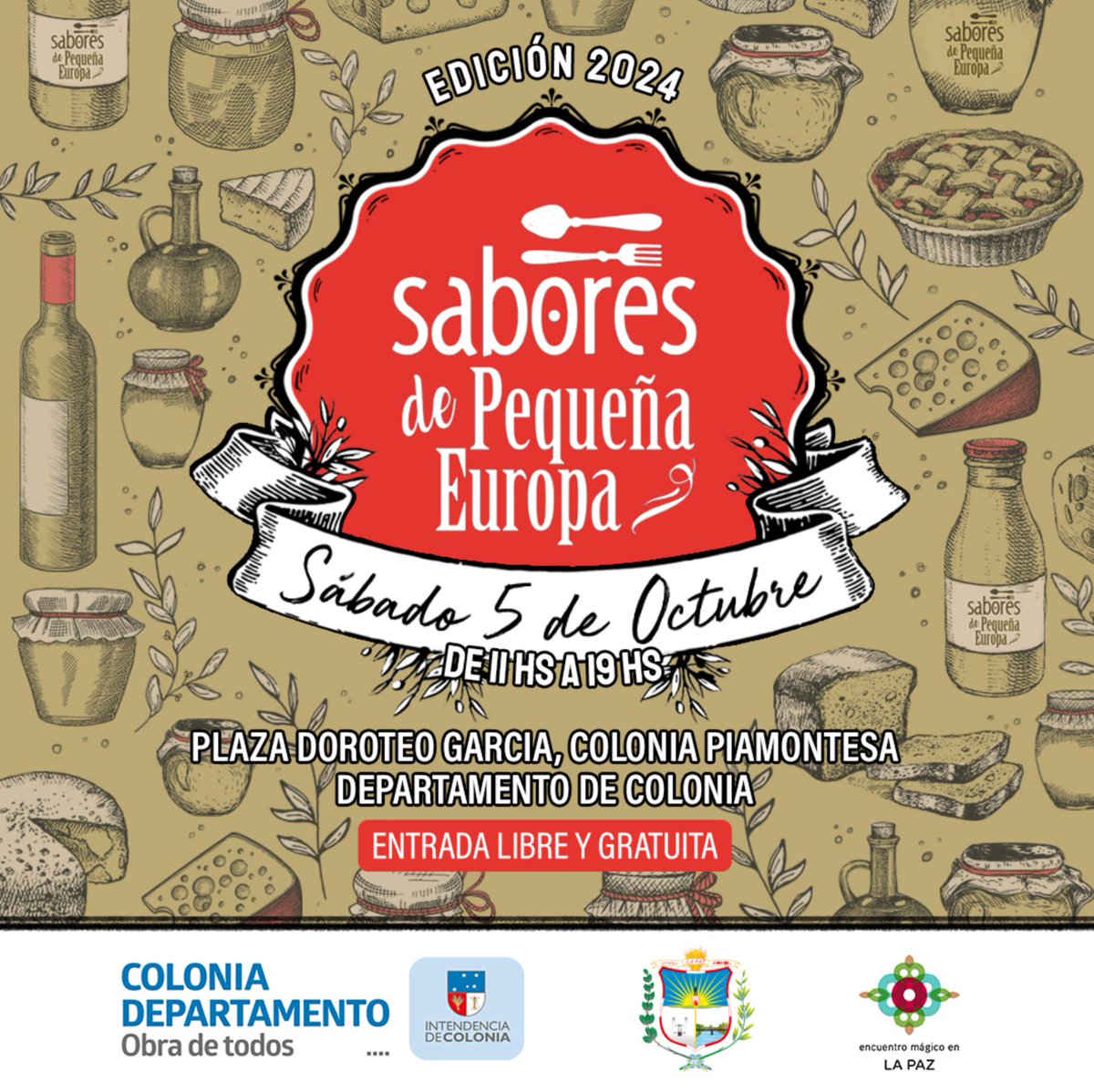 IntColonia's tweet photo. Orgullo del departamento. Productos caseros locales. Recetas y gastronomía típica de la pequeña Europa. Elaboraciones típicas en vivo. Presencia de las asociaciones civiles de la región Este de Colonia. Un día de sabor y tradiciones...
#intendenciadecolonia https://t.co/75TXkiOBGy